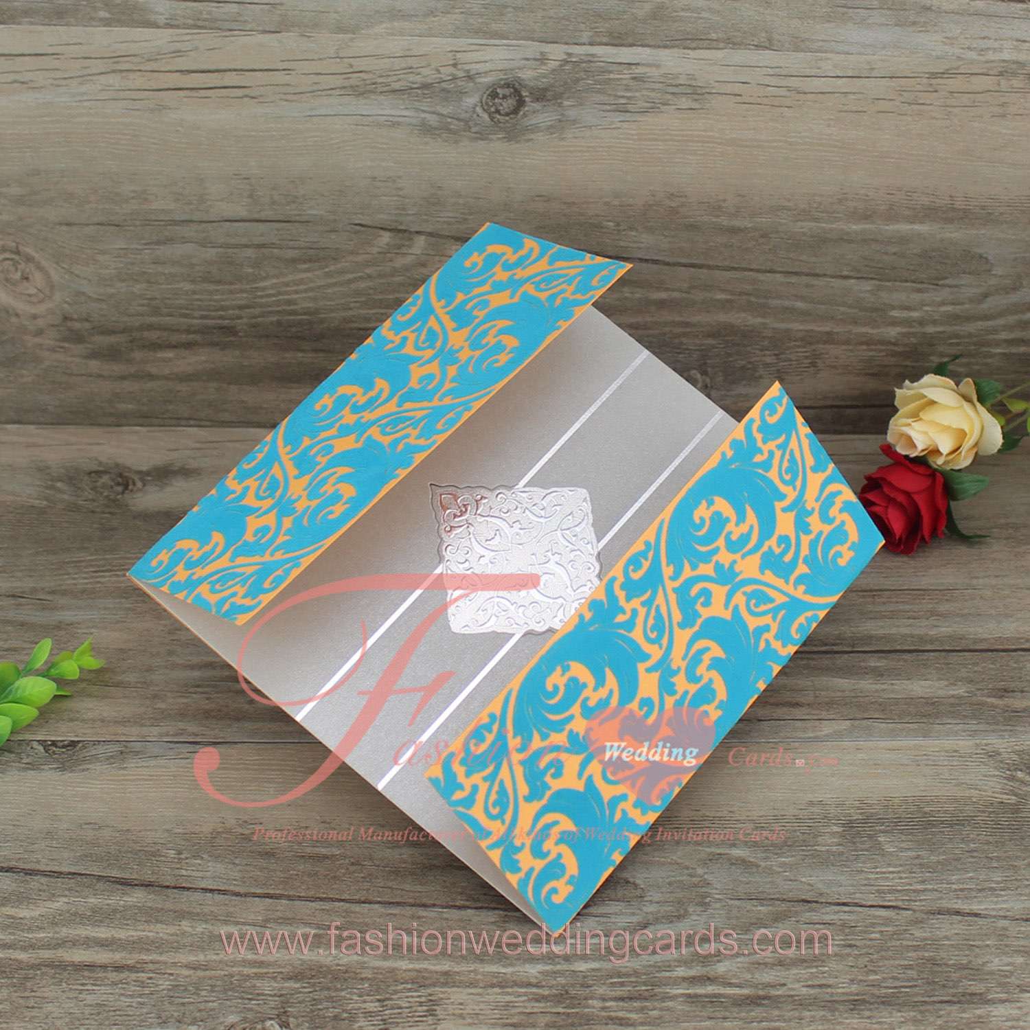 Simple and Elegant Flocked Wedding Invitations Online